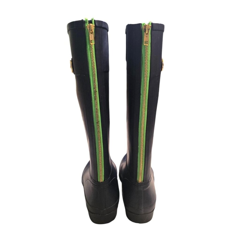 Tommy Hilfiger Calipso Rubber Rain Boots Navy Blue Size 7 - Picture 7 of 9